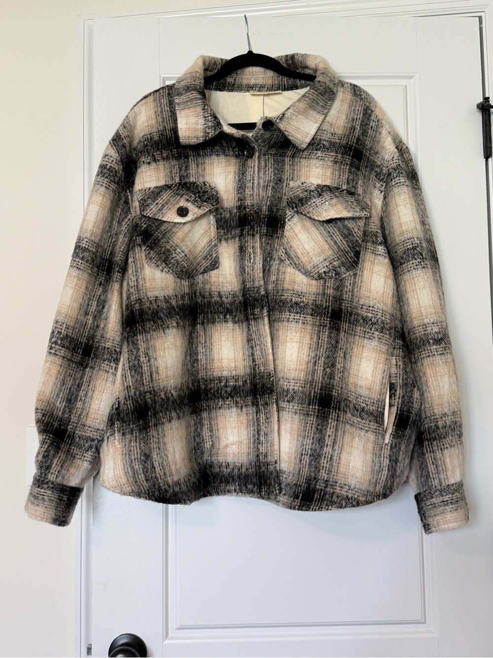 Plus Size 78&Sunny Plaid Shacket/Jacket